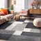 World Rug Gallery Contemporary Modern Geometric Boxes Design Non-Slip Area Rug 6'6'' x 9' Gray 506GRAY6X9 - alternate 1